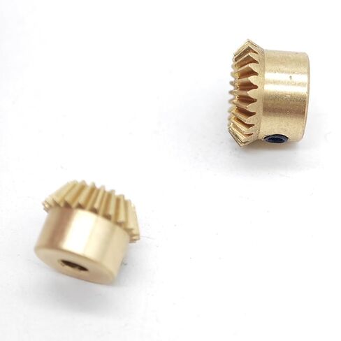Pinion 0.5M Straight Bevel Copper Gear,15T 20 Teeth 90 Degree Conical Meshing Pinion(15T 3MM bore) in Kuwait