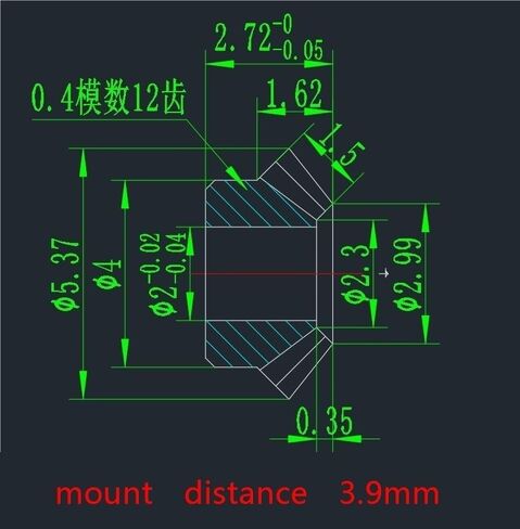 Pinion 0.4M 12T Bevel Gear with Step 1mm Bore 90 Degree，Mini Bevel Pinion 1:1 in Saudi Arabia