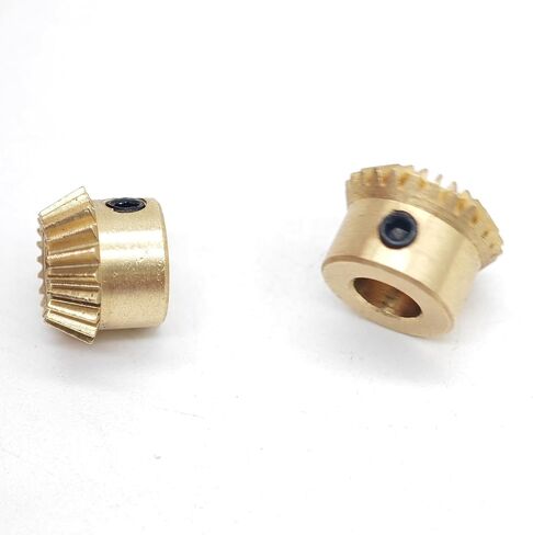 Pinion 0.4 الوحدة النمطية 90 درجة ترس النحاس ميتر ترس ، 1: 1 ناقل الحركة (12T 1 مم التجويف) in Saudi Arabia