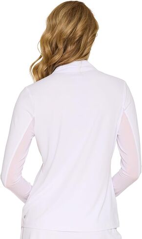 Women's Danielle Mock Neck Quarter Zip Tennis Golf Pickleball Athletic Fit AthleisureTop Mesh Sleeves Casual in Saudi Arabia