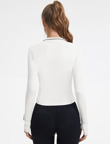 قمم تجريب IECCP للنساء الطويل الأكمام الربع Zip Pullover Quick Dry Dry Golf Shirt Athletic Slim Fit Tops Yoga Gym Tops in Kuwait