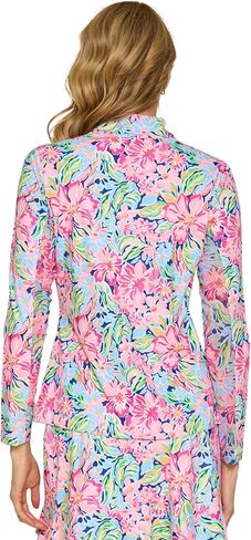 Women's Danielle Mock Neck Quarter Zip Tennis Golf Pickleball Athletic Fit AthleisureTop Mesh Sleeves Casual in Saudi Arabia