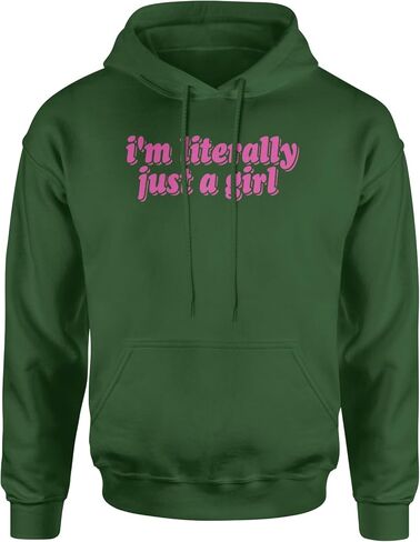 I'm Literally Just A Girl Unisex Adult Hoodie, Soft Fleece, Cozy Fit, Trendy Graphic Pullover in Saudi Arabia