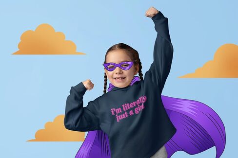 I'm Literally Just A Girl Unisex Adult Hoodie, Soft Fleece, Cozy Fit, Trendy Graphic Pullover in Saudi Arabia