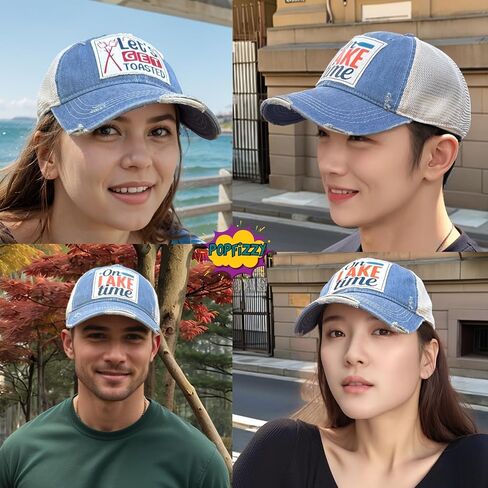 Popfizzy Funny Trucker Hats for Women and Men, Adult Humor Caps, Birthday Gifts for Men and Women, Distressed Baseball Cap in Saudi Arabia