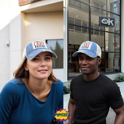 Popfizzy Funny Trucker Hats for Women and Men, Adult Humor Caps, Birthday Gifts for Men and Women, Distressed Baseball Cap in Saudi Arabia