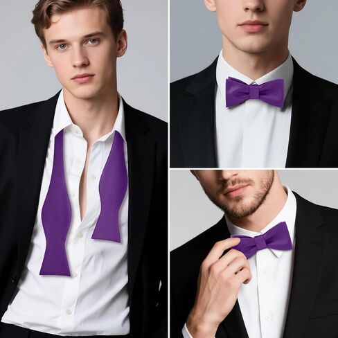 رجالي الصلبة ملونة منسوجة ربطة عنق الربط بين Tuxedo و Wedding الرسمية مع مربع الهدايا in Kuwait