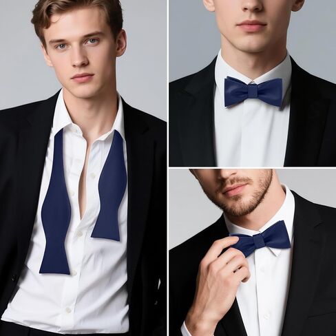 رجالي الصلبة ملونة منسوجة ربطة عنق الربط بين Tuxedo و Wedding الرسمية مع مربع الهدايا in Kuwait