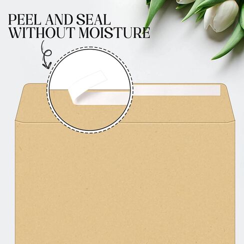 25 Pcs Jumbo Large Kraft Envelopes, 15 x 12 Inches Peel Catalog Mailing Envelopes for Mailing Storing and Organizing Personal Mail Business Documents in Saudi Arabia