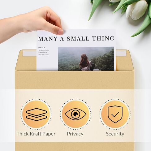 25 Pcs Jumbo Large Kraft Envelopes, 15 x 12 Inches Peel Catalog Mailing Envelopes for Mailing Storing and Organizing Personal Mail Business Documents in Saudi Arabia