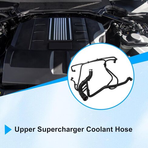 GXARTS Upper Supercharger Coolant Hose LR034637 Compatible with Land Rover Range Rover Sport 2014 2015 2016 2017 2018 2019 2020 2021 2022 in Saudi Arabia