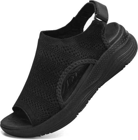 Women Arch Support Orthotic Walking Sandals Comfortable Plantar Fasciitis Non-slip Casual Open Toe Adjustable Ankle Strap Sport Sandals for Summer Beach in Saudi Arabia