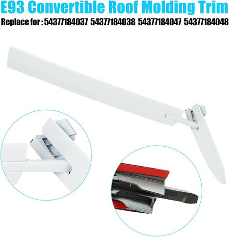 Jaronx Compatible with BMW Convertible Roof Hinge Cover 3' E93 2006-2011,4' F33/M4 F83 2014-2019,4PCS Left and Right Top Roof Molding Trim Cover for BMW 54377184037 54377184038 54377184047 54377184048 in Saudi Arabia
