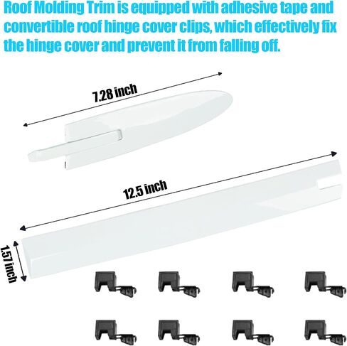 Jaronx Compatible with BMW Convertible Roof Hinge Cover 3' E93 2006-2011,4' F33/M4 F83 2014-2019,4PCS Left and Right Top Roof Molding Trim Cover for BMW 54377184037 54377184038 54377184047 54377184048 in Saudi Arabia