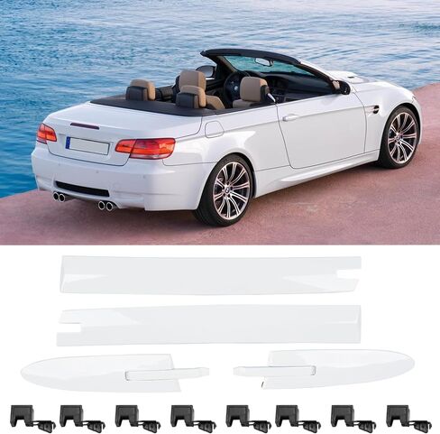 Jaronx Compatible with BMW Convertible Roof Hinge Cover 3' E93 2006-2011,4' F33/M4 F83 2014-2019,4PCS Left and Right Top Roof Molding Trim Cover for BMW 54377184037 54377184038 54377184047 54377184048 in Saudi Arabia