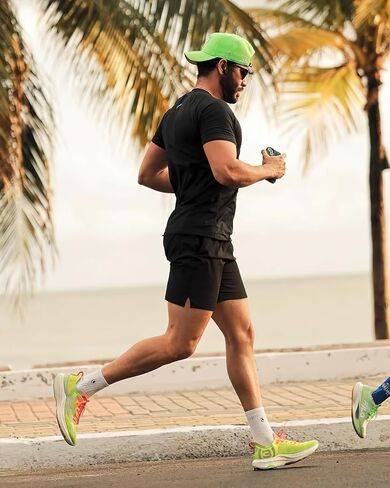 2 Pack Mens Athletic Workout Shorts 7 Inch Quick Dry Gym Shorts with Pockets, Sports Tennis Running Shorts for Men in Kuwait