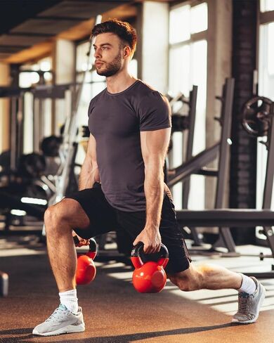 2 Pack Mens Athletic Workout Shorts 7 Inch Quick Dry Gym Shorts with Pockets, Sports Tennis Running Shorts for Men in Kuwait