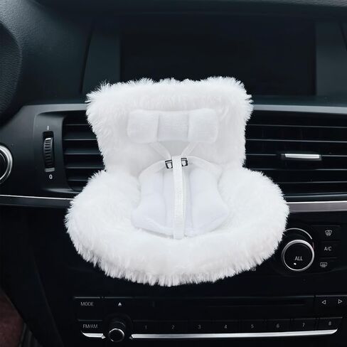 Car Air Vent Clip for Dolls, Car Safety Seat for Dolls with Soft Furry Cushion Cute Car Air Freshener for Doll Display Car Decoration for Plush Doll Collectors - Purple in Saudi Arabia