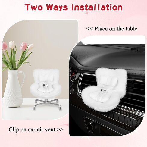 Car Air Vent Clip for Dolls, Car Safety Seat for Dolls with Soft Furry Cushion Cute Car Air Freshener for Doll Display Car Decoration for Plush Doll Collectors - Purple in Saudi Arabia