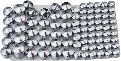 ABS 83PCS Chrome Bolt Topper Cap Cover Fits Twin 83 Pcs A8PCBTCCFHTCRKF909406 in Saudi Arabia