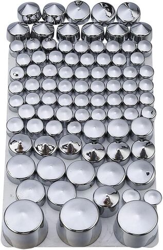 Chrome ABS Bolt Toppers Caps Cover Set Fits Twin 901-35705 in Saudi Arabia