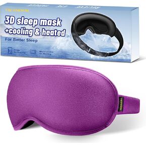 قناع نوم ثلاثي الأبعاد للنساء والرجال - أفضل إسفنج ميموري قطني، قابل للتعديل، معتم معتم من FACEMOON، مناسب للسفر والطائرة، مريح ليلاً، حجب الضوء (أسود) in Kuwait