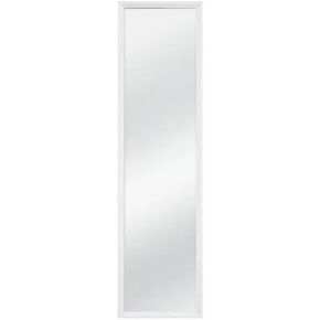 Full Length Wall Mirror, 13 x 49 inches, Rectangular Frame, White in Saudi Arabia