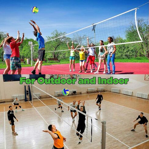 6 Pack Volleyballs Official Size 5, Soft Bulk Recreational Volley Balls with Pump and Net Bag for Indoor Outdoor Beach Pool Water Sand Game Training Match Gift for Beginner Women, Black in Saudi Arabia