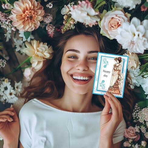 طوابع شفافة للسيدات من GLOBLELAND عتيقة للعروس لصنع البطاقات، أختام شفافة للنساء مقاس 5.83 × 8.27 بوصة، طوابع شفافة لألبوم صور القصاصات بنفسك، مجلة ديكور المنزل in Saudi Arabia