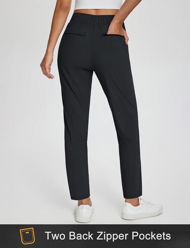 baleaf Womens Business Casual Pants Stretch Travel Pants On Airplane with Zipper Pockets Dressy Slacks Golf Work Pull on in Saudi Arabia