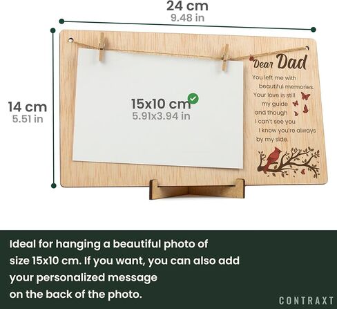 CONTRAXT Pet Memorial Picture Frame, Sympathy Gifts for Loss of Dog or Cat, Bereavement Gift, 4x6 Sentimental Photo Frame, Forever in Our Hearts Memorial Gift for Pets in Saudi Arabia