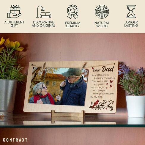 CONTRAXT Pet Memorial Picture Frame, Sympathy Gifts for Loss of Dog or Cat, Bereavement Gift, 4x6 Sentimental Photo Frame, Forever in Our Hearts Memorial Gift for Pets in Saudi Arabia