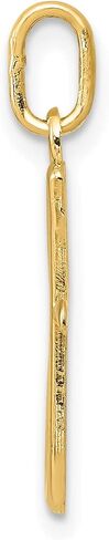 14k Yellow Gold Lowercase Cursive Style Letter G Initial Charm 15x7mm in Saudi Arabia