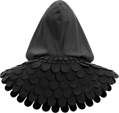 PROCOS Medieval Cowl Scaly Hat Renaissance Cape Hooded Gothic Pagan Scale Neck Armor Halloween Costume Accessory in Saudi Arabia