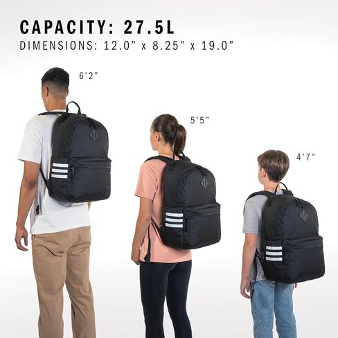 adidas 3-Stripe Classic Backpack for Men and Women, Bag with Laptop Sleeve, Meadow Floral Wonder White/Wonder White/5.0, One Size in Saudi Arabia