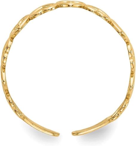 10k Yellow Gold Open Hearts Toe Ring Gift for Women, AFJ-QG-10K3838 in Saudi Arabia