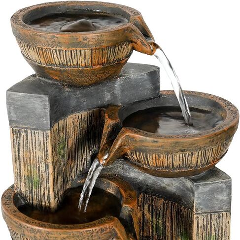 15.7''H Relaxation Desktop Waterfall Fountain Decor Portable Tabletop Waterfall Fountains,Indoor Waterfall Feature with LED Light for Home Office Bedroom in Saudi Arabia