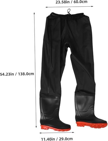 Totority 1set Waders for Men Non- Lightweight Fishing Pants Skid Rain Trousers Versatile Waist Waders for Outdoor Activities Black in Saudi Arabia