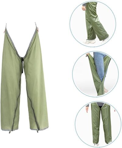 Popetpop الكبار المشي لمسافات طويلة السراويل المطر السراويل في الهواء الطلق السراويل في الهواء الطلق للسفر والتخييم تشينغ لون الزيتون الأخضر in Kuwait