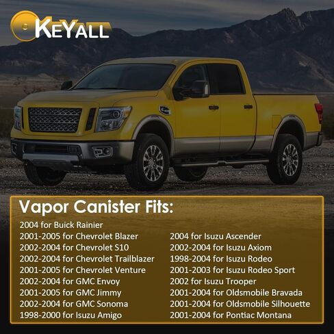 Vapor Canister Replace OE 17113682 Compatible With 2001-2005 for Chevrolet Blazer/Venture;2002-2004 for Chevrolet S10/Trailblazer;2002-2004 for GMC Envoy/Sonoma;2001-2005 for GMC Jimmy in Saudi Arabia