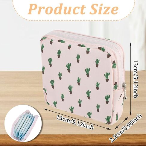 2 Pack Period Bag for Teen Girls, Period Pouch Women Sanitary Napkin Storage Bag, Pad Bag for Period, Portable Pad Pouch Sanitary Pads Organizer for Panty Liners, Tampons in Saudi Arabia