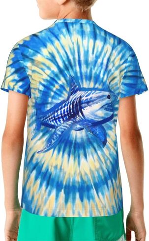 Tie Dye T-Shirts for Kids - Soft Breathable Short Sleeve Tee for Boys & Girls, Hippie Style Summer Top Casual Youth Tops in Saudi Arabia