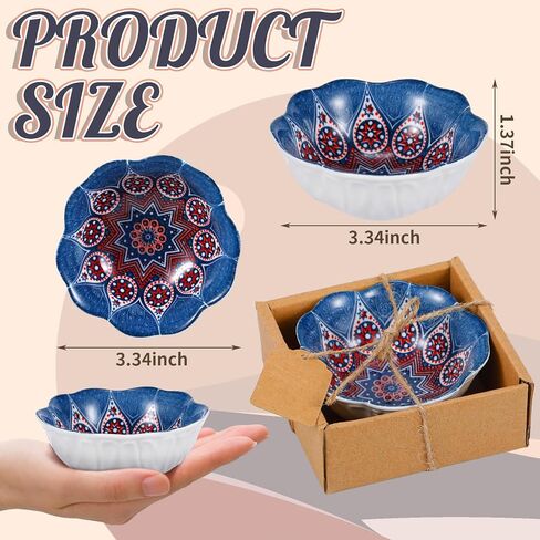 Wedding Favors for Guests Bulk 3.3 Inches Small Ceramic Bowl Mexican Salsa Bowl Dipping Boho Pottery Dishes for Bridal Shower Mexican Style Gifts Rustic Souvenirs (24 Pcs) in Saudi Arabia