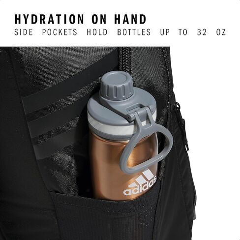 حقيبة ظهر adidas Stadium 4.0 Team Sports (36L) حقيبة كمبيوتر محمول رياضية متينة، أخضر داكن، مقاس واحد in Kuwait