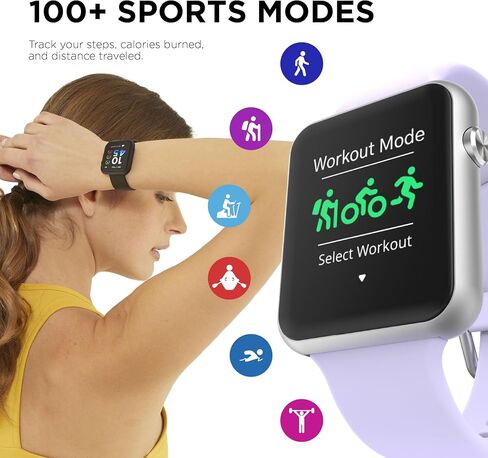 ساعة ذكية iTouch Air 4 - متتبع اللياقة البدنية، مراقب معدل ضربات القلب، وجه ساعة قابل للتخصيص - متتبع النشاط والسعرات الحرارية - أكثر من 100 وضع رياضي - اتصال بلوتوث in Kuwait