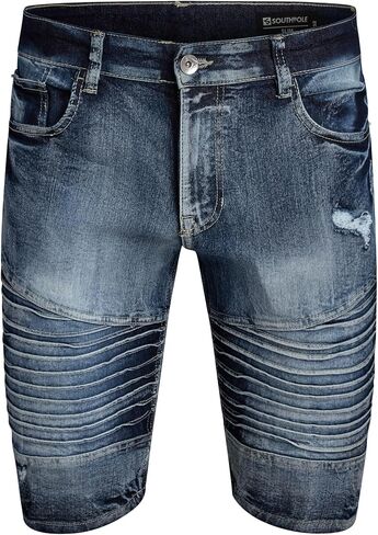 Southpole Mens Jean Shorts - Casual Stretch Jorts with Regular Fit, Distressed Ripped Denim Shorts for Men (Sizes: 29-38) in Saudi Arabia