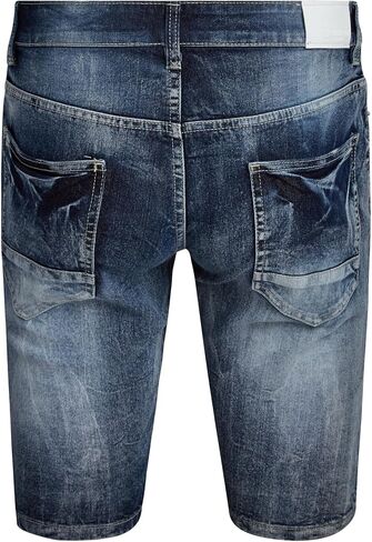 Southpole Mens Jean Shorts - Casual Stretch Jorts with Regular Fit, Distressed Ripped Denim Shorts for Men (Sizes: 29-38) in Saudi Arabia