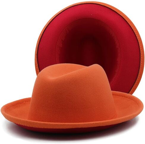Women Men Patchwork Felt Fedora Hats Roll Brim Formal Hat Vintage Party Wedding Dress Cap in Saudi Arabia