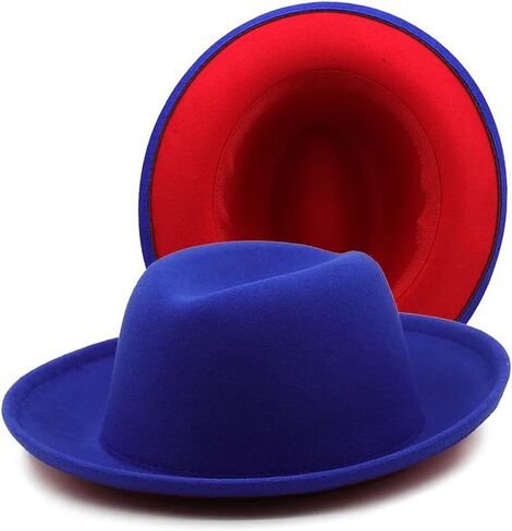 Women Men Patchwork Felt Fedora Hats Roll Brim Formal Hat Vintage Party Wedding Dress Cap in Saudi Arabia