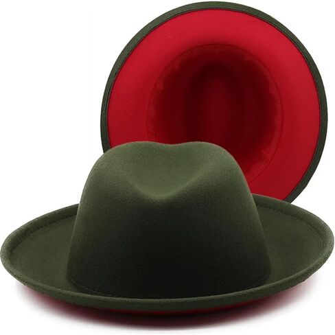 Women Men Patchwork Felt Fedora Hats Roll Brim Formal Hat Vintage Party Wedding Dress Cap in Saudi Arabia